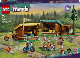 LEGO Friends 42624 Cabine Relax al Campo Avventure, Giochi Educativi per Bambini 7+ Anni, Campeggio Giocattolo da Costruire