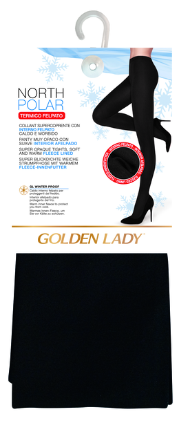 Golden Lady Collant supercoprente North Polar con interno felpato Nero Taglia 4L