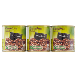 Carrefour Fagioli Borlotti 3 x 200 g