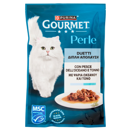 PURINA GOURMET Perle Duetti Filettini in Salsa Pesce dell'Oceano e Tonno 85g