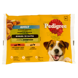Pedigree Adult Manzo Fegato/Pollo Salsa cibo umido cane 4x100g