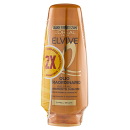 Elvive Olio Straordinario Balsamo Nutrimento Sublime, per Capelli Secchi 2 x 250 ml