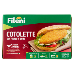 Fileni Cotolette con filetto di pollo Surgelato 220 g