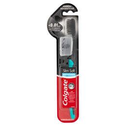 Colgate spazzolino Slim Soft con setole al carbone, morbido