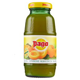 PAGO Succo di Frutta, ALBICOCCA NETTARE, Bottiglia Vetro Monodose 20 cl