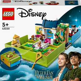 LEGO Disney Classic 43220 L'Avventura nel Libro delle Fiabe di Peter Pan e Wendy, Set Giochi da Viaggio per Bambini 5+ Anni