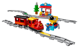 LEGO DUPLO 10874 Treno a Vapore, Set Push & Go, Luci e Suoni, Giocattolo con Mattoncini, Giochi per Bambini dai 2 ai 5 Anni