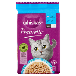 Whiskas Pranzetti Cibo Umido Gatto con Salmone e Tonno in Salsa 6x50g