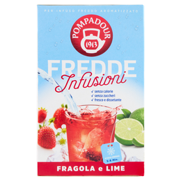 Pompadour Fredde Infusioni Fragola e Lime 18 x 2,5 g