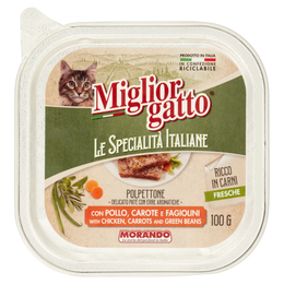 Migliorgatto Le Specialità Italiane Polpettone con Pollo, Carote e Fagiolini 100 G