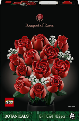 LEGO Botanicals 10328 Bouquet di Rose, Set Fiori Finti per Adulti, Idea Regalo per Donna o Uomo dalla Collezione Botanica