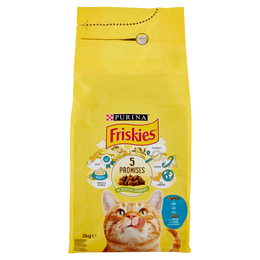 PURINA FRISKIES Gatto Adult con Tonno e con Verdure 2 Kg