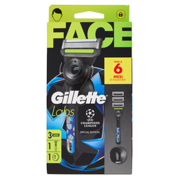 Gillette Labs Uefa Champions League Rasoio da Uomo 3 Lamette + Manico + Gancio