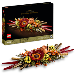 LEGO Botanicals 10314 Centrotavola di Fiori Secchi Finti dalla Collezione Botanica per Adulti con Rosa e Gerbera Artificiali