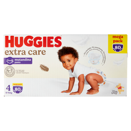 Huggies extra care mutandina 4 9-14 Kg 80 pz