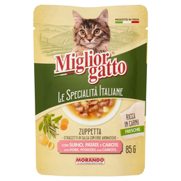 Migliorgatto Le Specialità Italiane Zuppetta con Suino, Patate e Carote 85 G