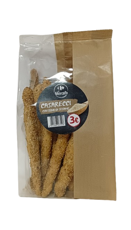 Carrefour il Mercato Grissini Caserecci con semi di sesamo 200 g