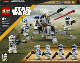 LEGO Star Wars 75345 Battle Pack Clone Troopers Legione 501, Modellino da Costruire con Cannone Giocattolo AV-7 e 4 Personaggi
