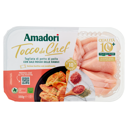 Amadori Qualità 10+ Tagliata di petto di pollo con Sale Rosso delle Hawaii 0,350 kg