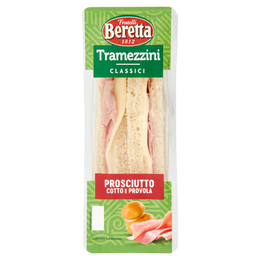 Fratelli Beretta Tramezzini Classici Prosciutto Cotto e Provola 140 g