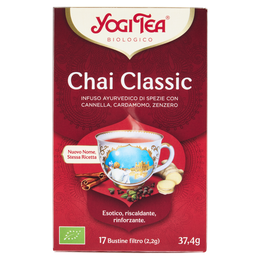 Yogi Tea Chai Classic Bio infuso ayurvedico di spezie con cannella, cardamomo e zenzero - 37,4g