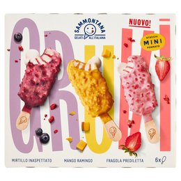 Sammontana Gruvi Mini Mirtillo Inaspettato, Mango Ramingo, Fragola Prediletta 6 x 37,5 g