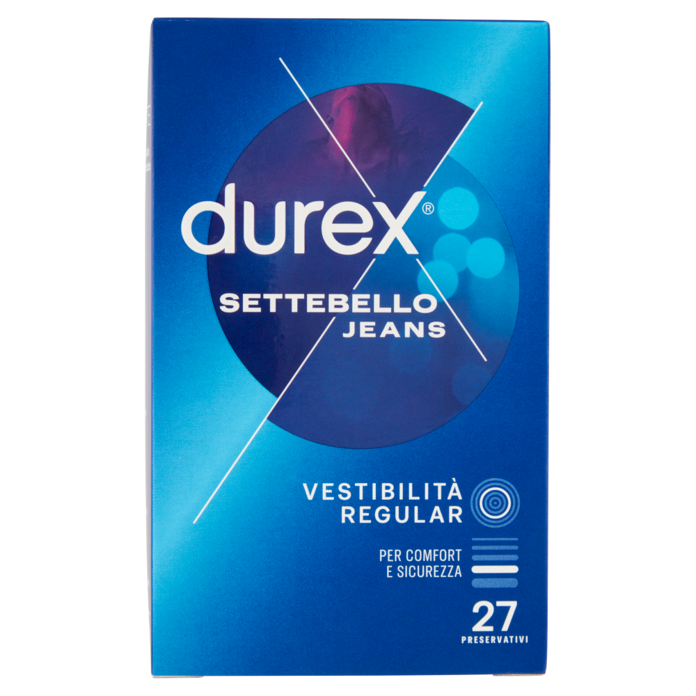 Durex Settebello Jeans Preservativi, 27 Profilattici