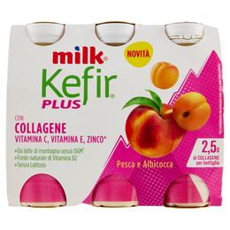 Milk Kefir Plus con Collagene Pesca e Albicocca 6 x 100 g
