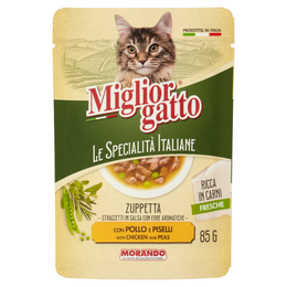 Migliorgatto Le Specialità Italiane Zuppetta con Pollo e Piselli 85 G