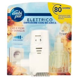 Ambi Pur Profumatore per Ambienti Elettrico Starter Kit, Lenor Oro e Fiori Vaniglia, 20 ml