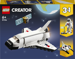 LEGO Creator 31134 Space Shuttle, Set 3 in1 con Astronauta e Astronave Giocattolo, Giochi per Bambini 6+ Idea Regalo Creativa