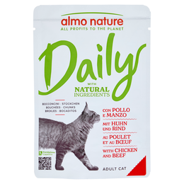 almo nature Daily Adult Cat Bocconcini con Pollo e Manzo 70 g