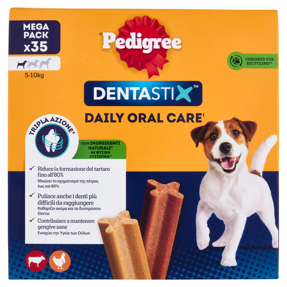 Pedigree Dentastix Snack per igiene orale Cane Piccolo 35 Pezzi 550 g