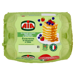 Aia 6 Uova Fresche da allevamento a Terra 330 g