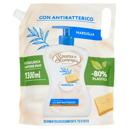 Spuma di Sciampagna Benessere Sapone crema Marsiglia Ecoricarica 1300 ml