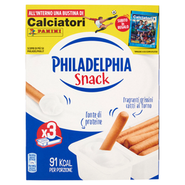 Philadelphia Snack - Cremoso Philadelphia e Fragranti Grissini Cotti al Forno- 3x42g