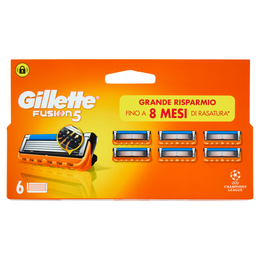 Gillette Fusion5 Uefa Champions League Lamette di ricambio per Rasoio da Uomo, 6 Ricariche