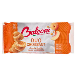 Balconi Duo Croissant doppia sfoglia pesca e albicocca 6 x 50 g