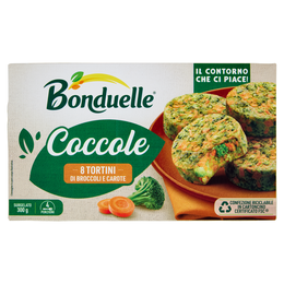 Bonduelle Coccole 8 Tortini di Broccoli e Carote Surgelato 300 g