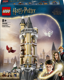 LEGO Harry Potter 76430 Guferia del Castello di Hogwarts, Gioco per Bambini di 8+ Anni con 3 Minifigure e 5 Gufi Giocattolo