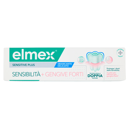 elmex dentifricio Sensitive Plus Sensibilità + Gengive Forti Sbiancante Delicato 75 ml