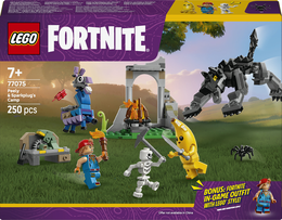 LEGO Fortnite 77075 Campo di Bananita e Starter, Gioco con 2 Personaggi, Falò e 3 Minifigure, Regalo da Gaming per Bambini 7+