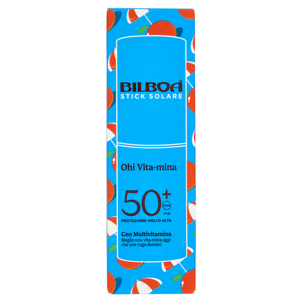 Bilboa Ohi Vita-mina Stick Solare 50+ Protezione Molto Alta con Multivitamina 10 ml