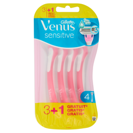 Gillette Venus sensitive Rasoio Donna Usa e Getta a 3 Lame 3 Rasoi + 1 = 4 Rasoi