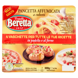 Fratelli Beretta Pancetta Affumicata a cubetti 4 x 75 g