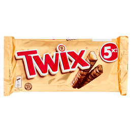 Twix Snack al Cioccolato con Caramello, 5 Barrette x 50g