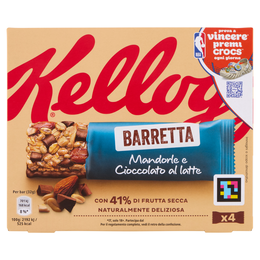 Kellogg's Barretta Mandorle e Cioccolato al latte 4 x 32 g