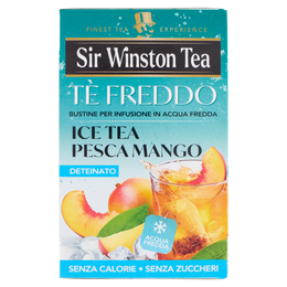 Sir Winston Tea Tè Freddo Ice Tea Pesca Mango Deteinato 18 x 2,5 g