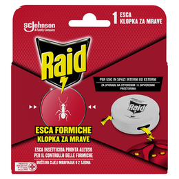 Raid Esca Formiche, Pronta all'Uso, Confezione da 1 Esca Insetticida per Uso in Spazi Interni ed Esterni