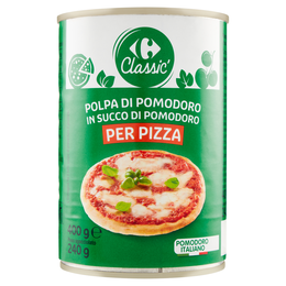Carrefour Classic Polpa di Pomodoro in Succo di Pomodoro per Pizza 400 g